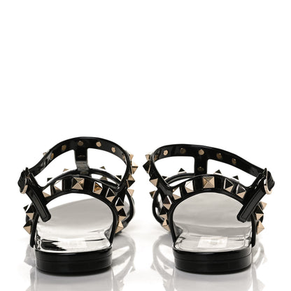 Valentino Garavani PVC Jelly Rockstud Caged Sandals 36 Black 12 of 22