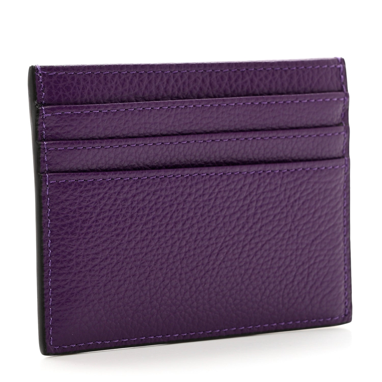 Mulberry Classic Grain Zipped Credit Card Slip Purple 3 of 6