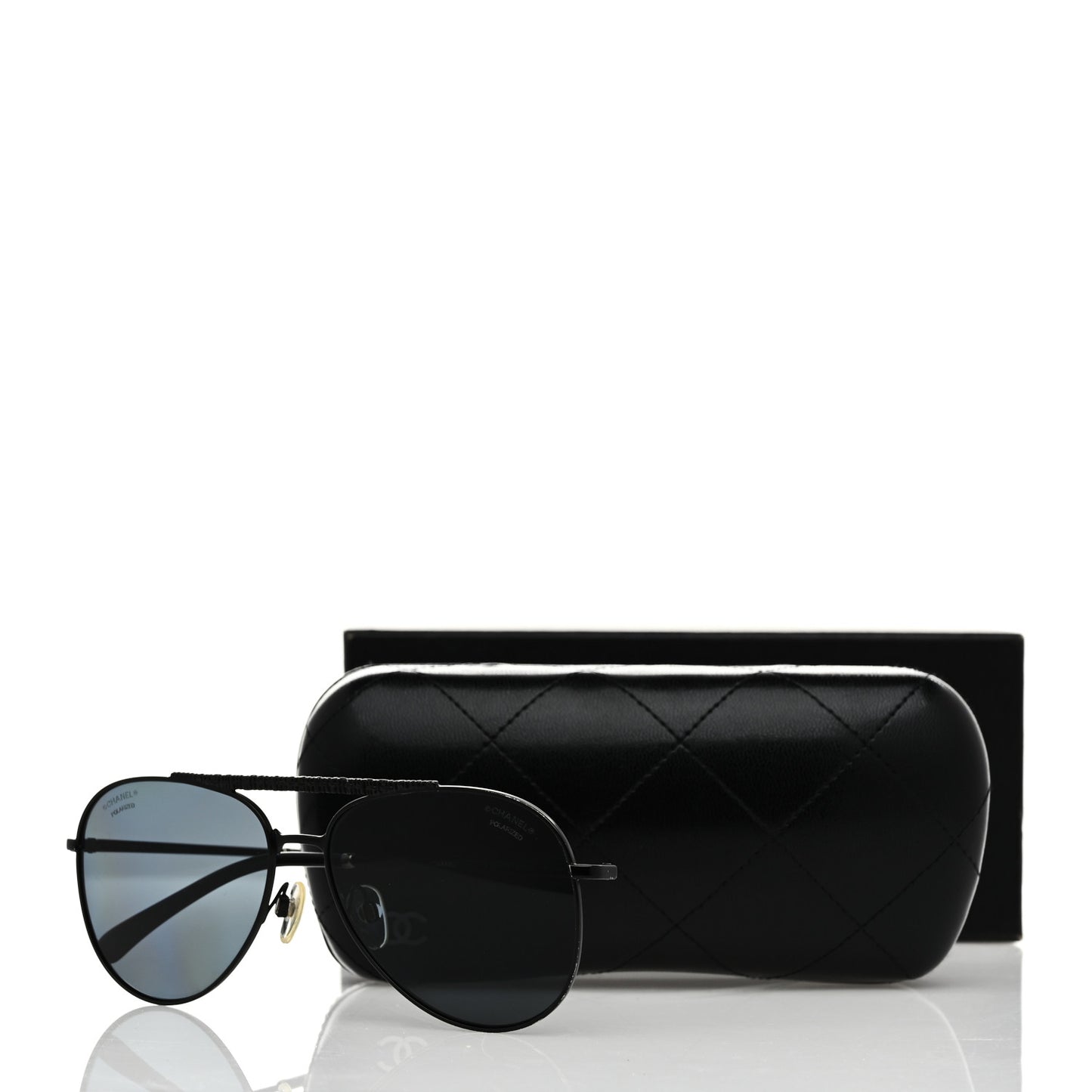 Metal Polarized Pilot Aviator Sunglasses 4231 Black