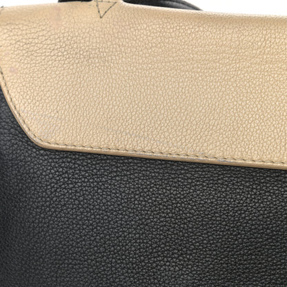 Louis Vuitton Calfskin Lockme MM Vanille Black 6 of 22