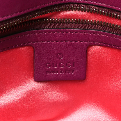 Gucci Velvet Matelasse Small GG Marmont Shoulder Bag Fuchsia Violet Cyclamen 6 of 10