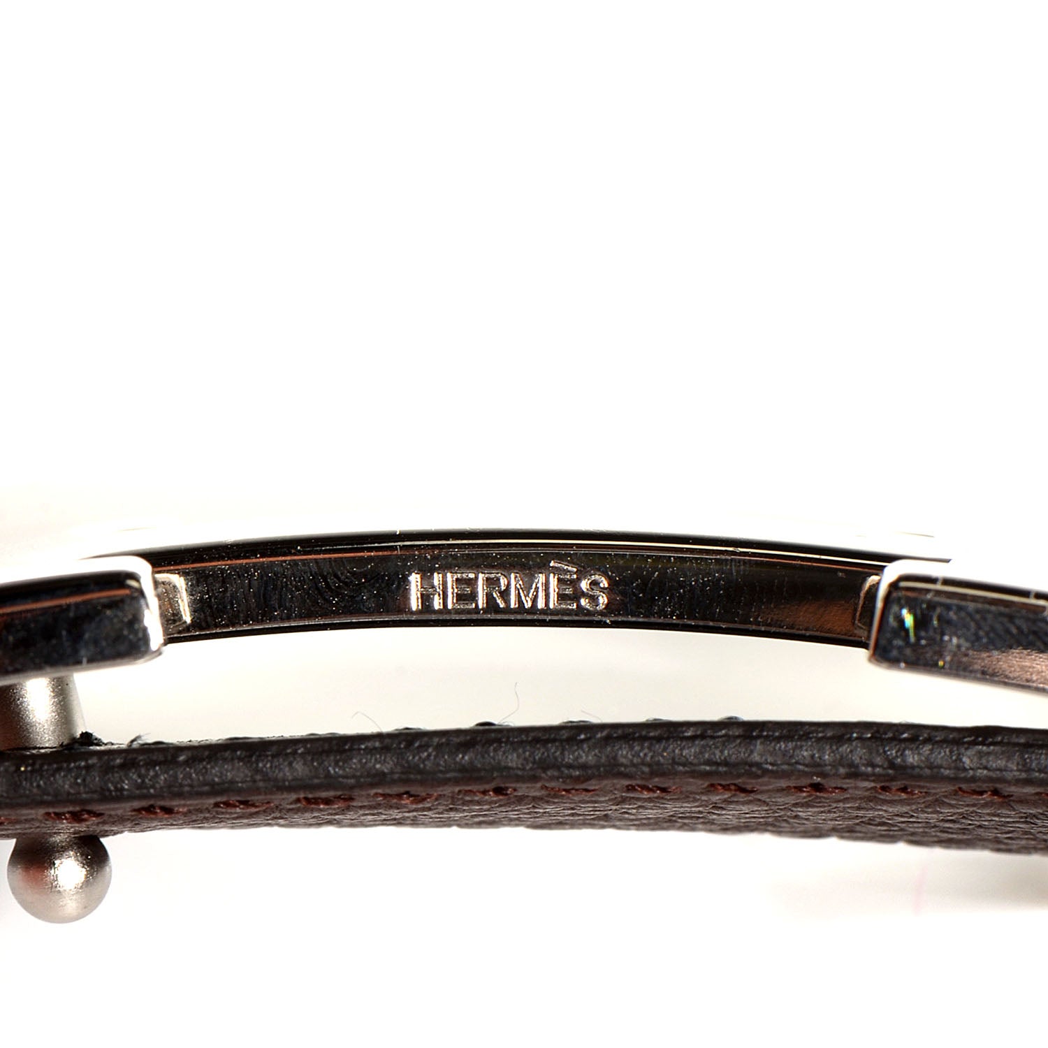 Hermes Box Togo Reversible Polished Constance 32mm H Belt Noir Chocolate 85 6 of 7
