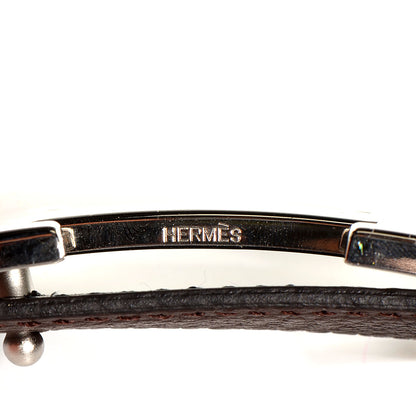 Hermes Box Togo Reversible Polished Constance 32mm H Belt Noir Chocolate 85 6 of 7