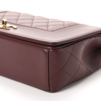 Chanel Sheepskin Quilted Vintage Mademoiselle Flap Dark Red 7 of 13