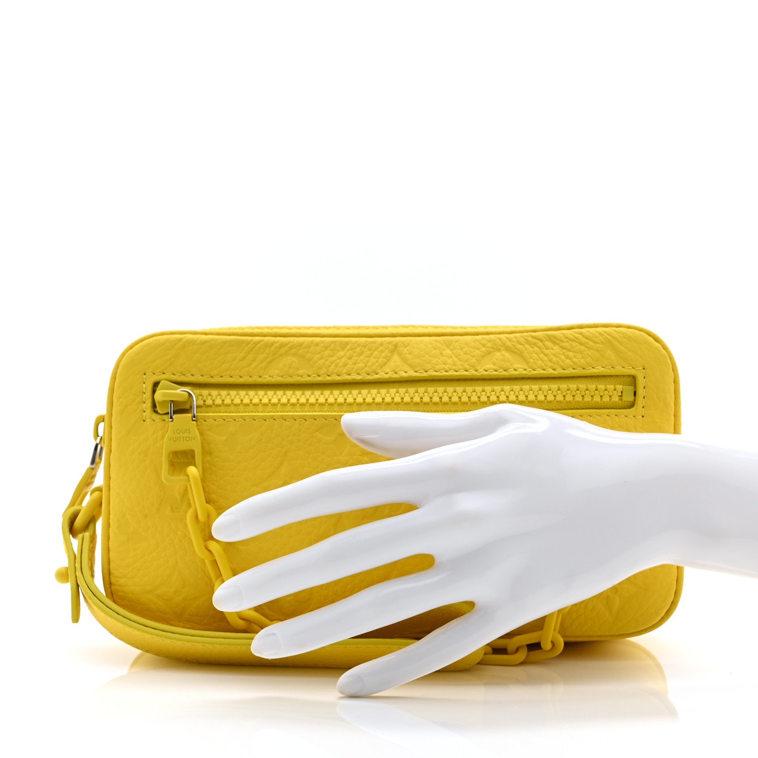 Louis Vuitton Taurillon Monogram Pochette Volga Yellow 2 of 9