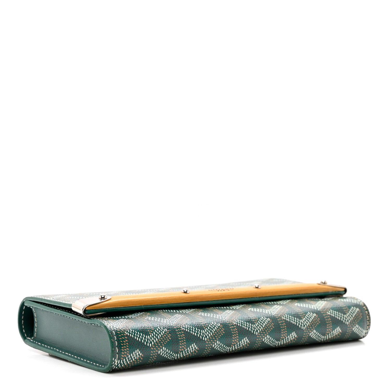 Goyard Goyardine Monte Carlo Bois Clutch Green 5 of 8