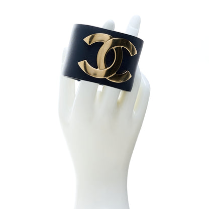 Chanel Calfskin CC Wide Cuff S Navy 2 of 5