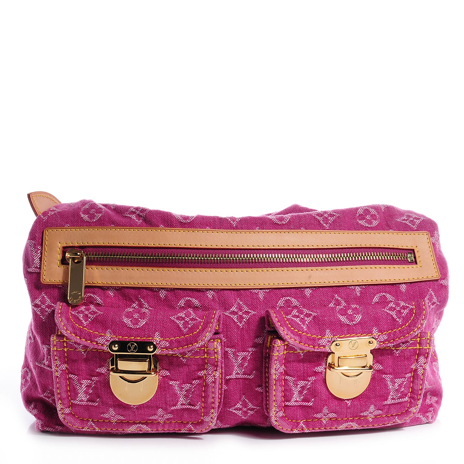 Louis Vuitton Denim Baggy PM Fuchsia 1 of 7