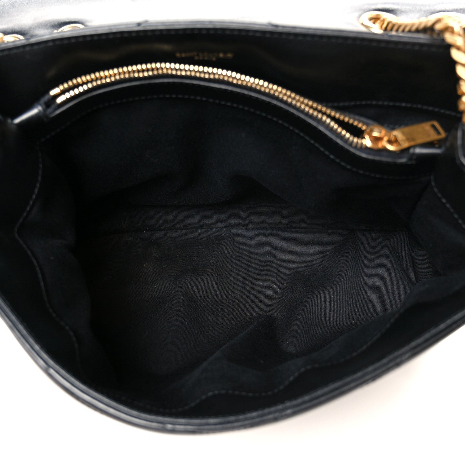 Saint Laurent Calfskin Y Quilted Monogram Medium Loulou Chain Satchel Black 5 of 12
