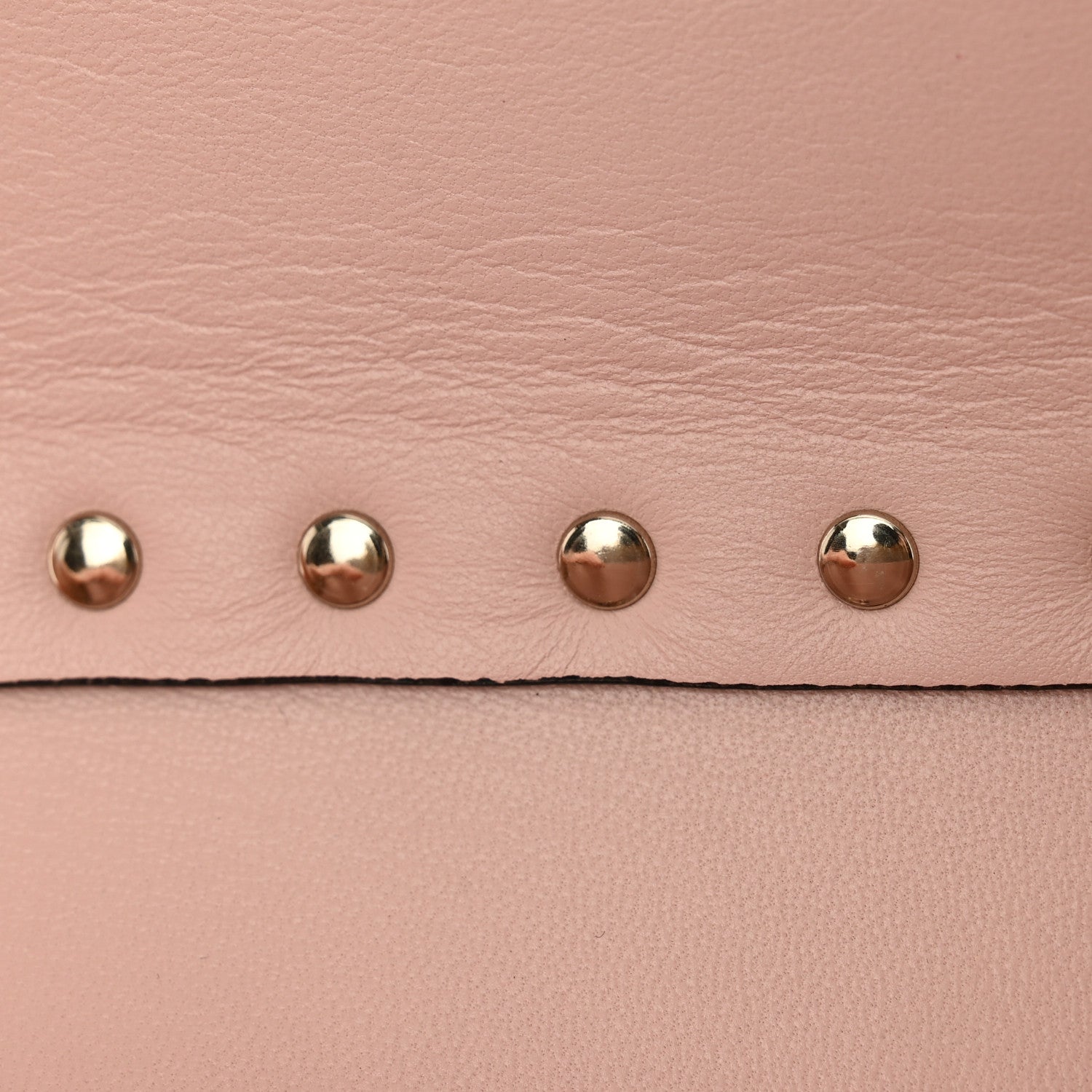 Valentino Garavani Metallic Calfskin Rockstud Side Slip Wristlet Clutch Gold 8 of 9