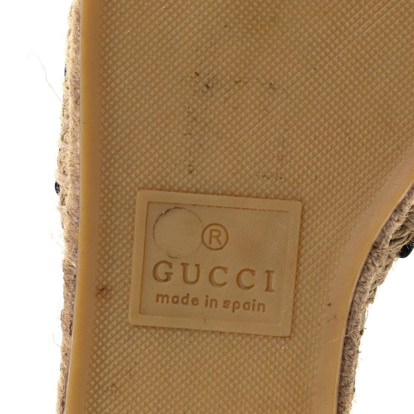 Monogram Matelasse GG Marmont Espadrille 20mm Slide Sandals 37 Beige Ebony Black