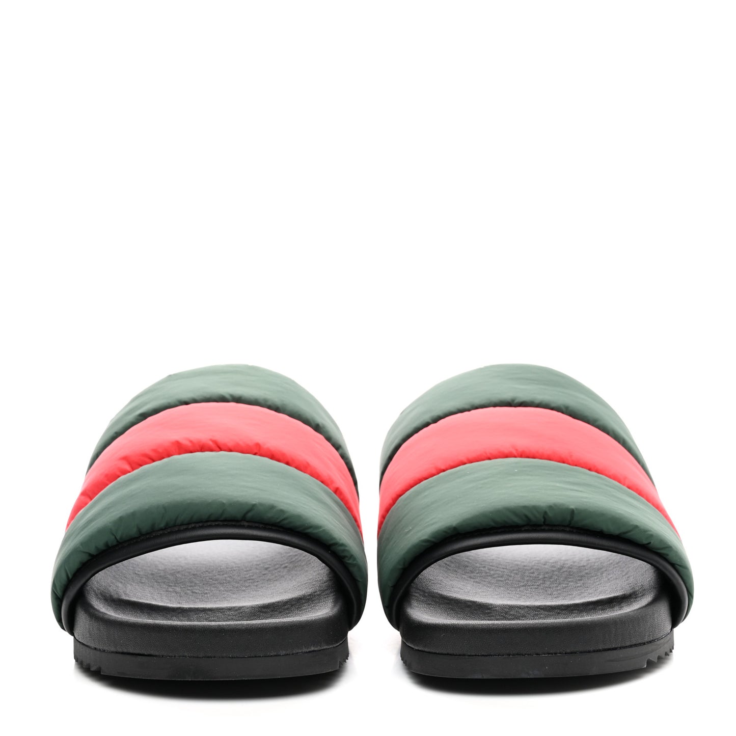 Nylon Web Womens Slide Sandals 37 Black Green Red