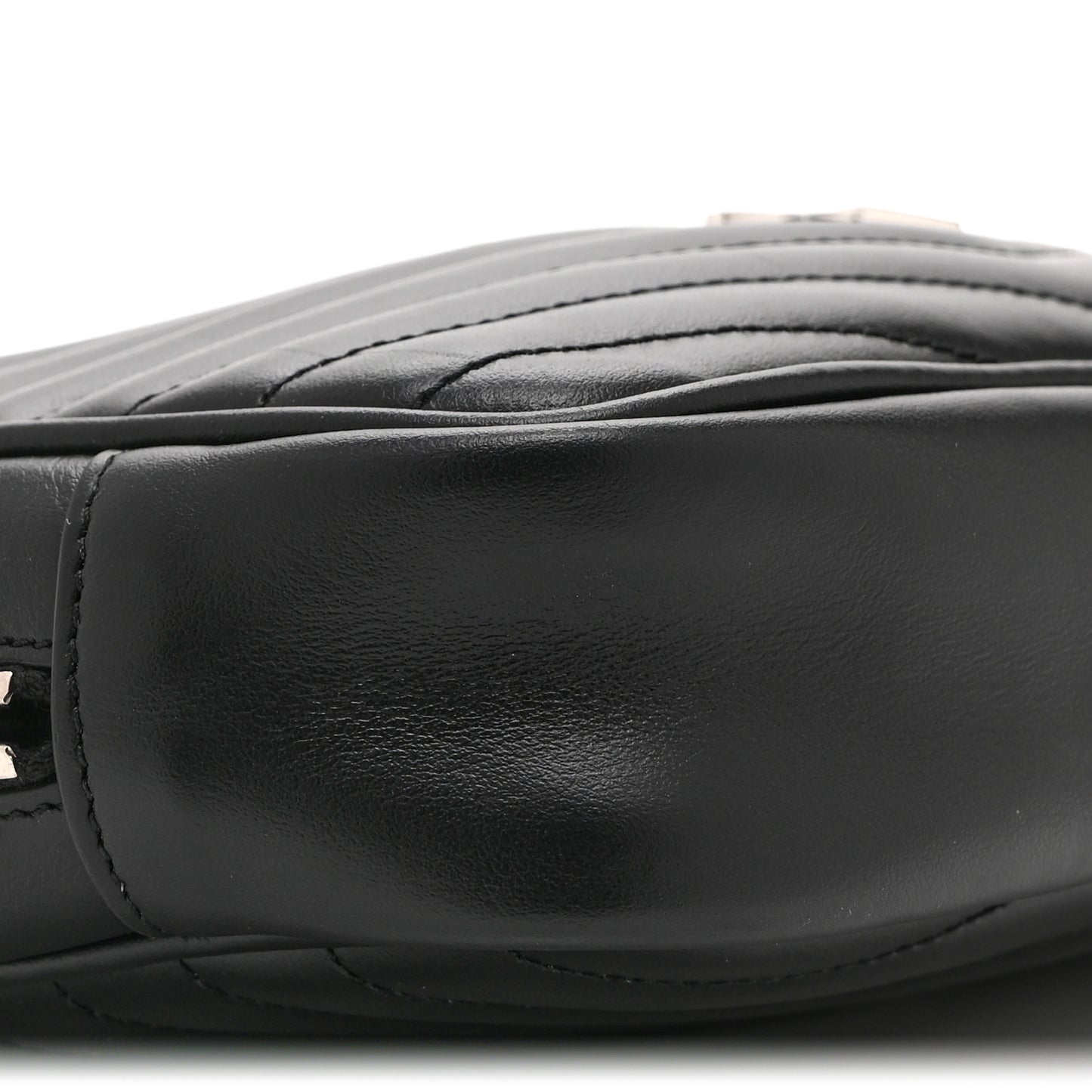 Calfskin Matelasse Monogram Mini Lou Camera Bag Black