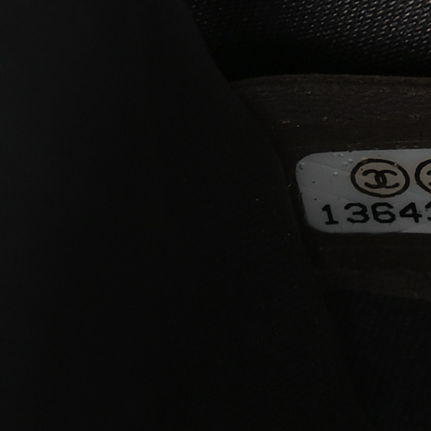 Glazed Calfskin Quilted CC Single Flap Black