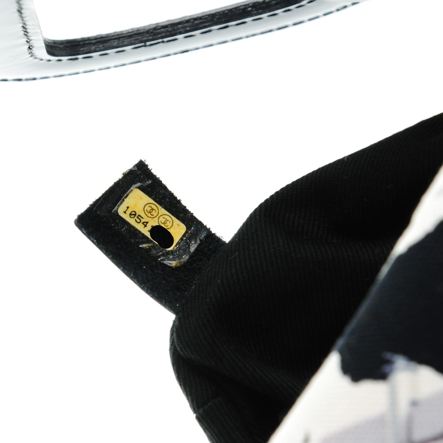 Chanel Canvas Airplane Printed Satchel White Black 8 of 8