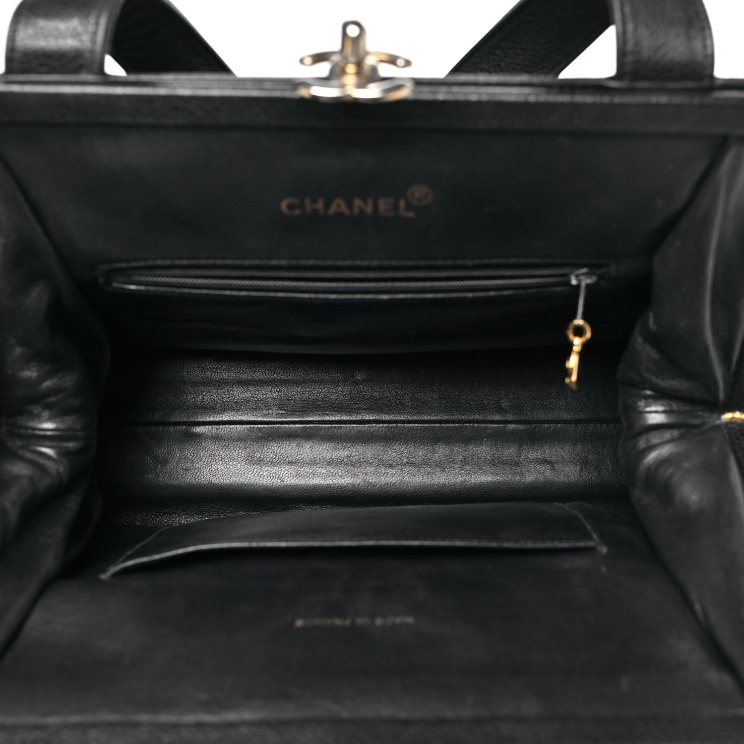Chanel Caviar Quilted Frame Shoulder Bag Black 5 of 12