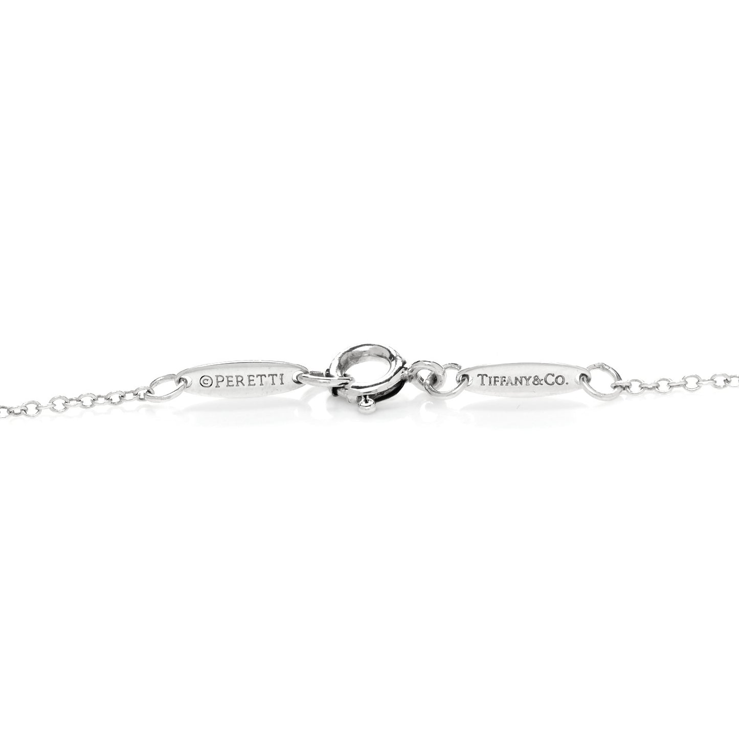 Sterling Silver 36mm Elsa Peretti Open Heart Pendant Necklace