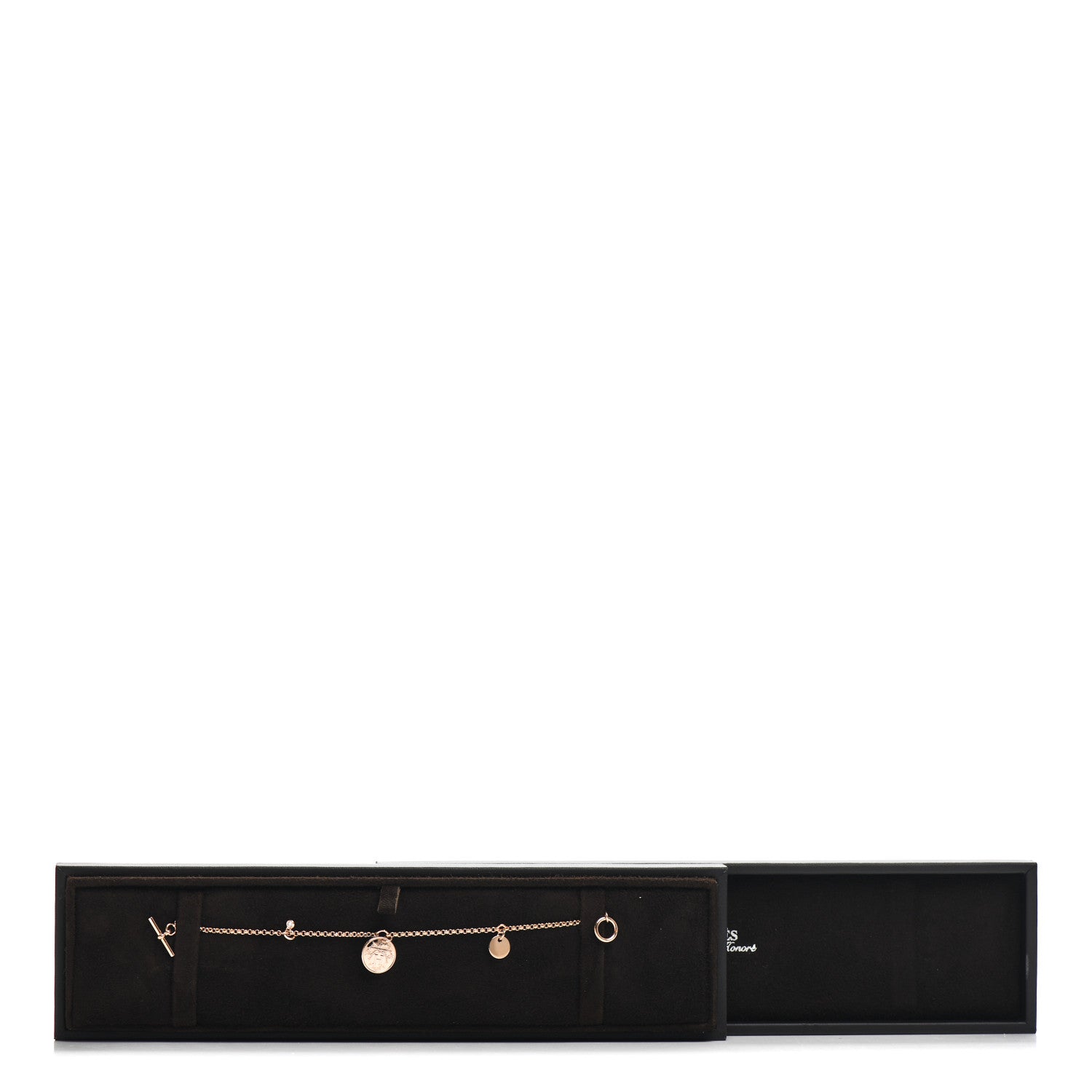 Hermes 18K Rose Gold Diamond PM Ex-Libris Bracelet ST 5 of 5