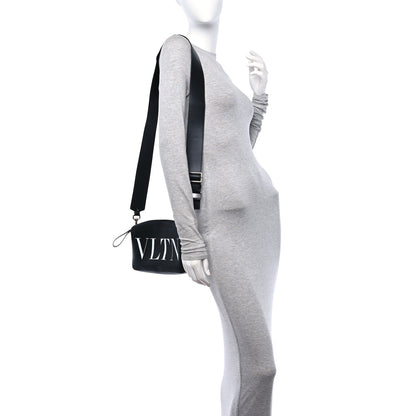 Valentino Garavani Calfskin VLTN Print Crossbody Bag Black 2 of 9