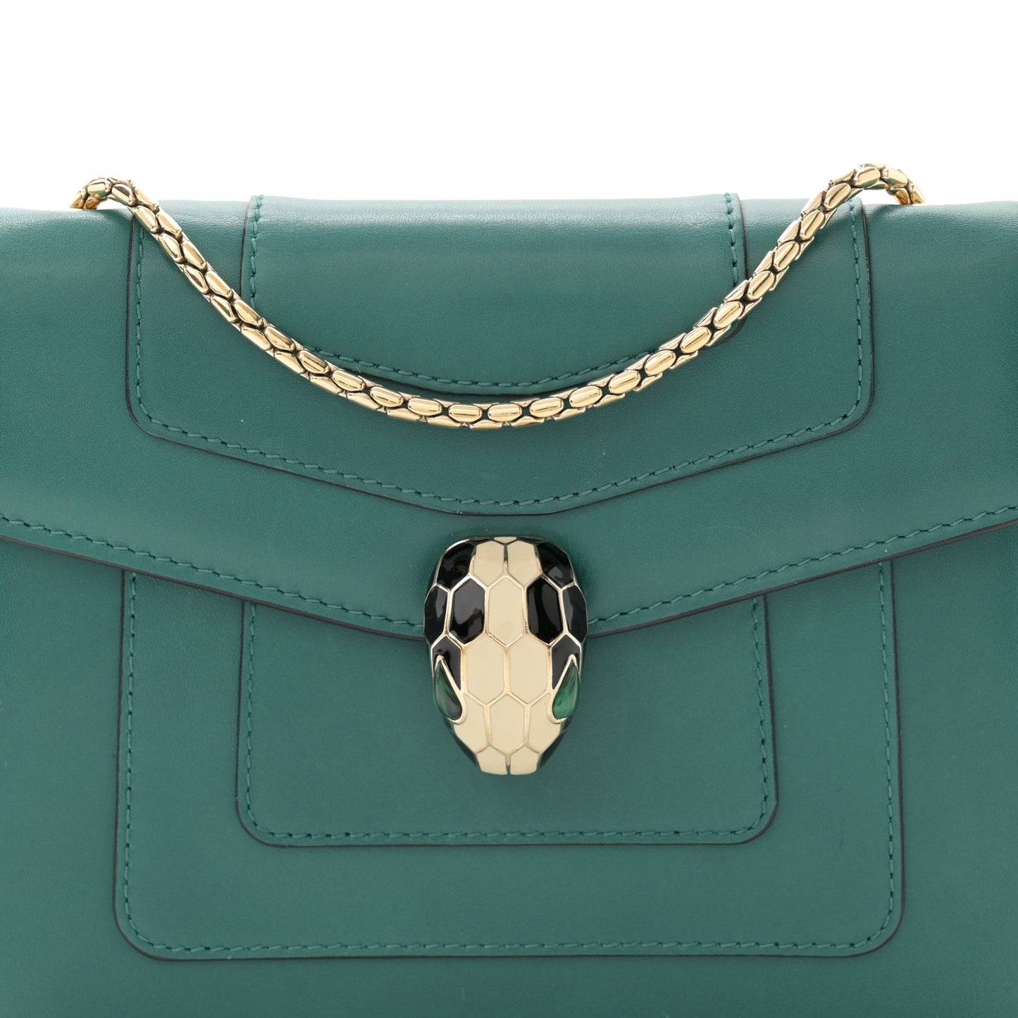 Calfskin Serpenti Forever Crossbody Bag Emerald Green