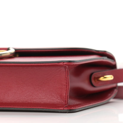 Gucci Textured Calfskin Small Torchon GG Ring Shoulder Bag New Cherry Red 9 of 11