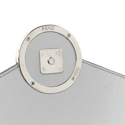 Fendi Vitello Liberty Crystal Embellished F is Fendi Medium Envelope Wallet on Chain Grigio Perla 11 of 14