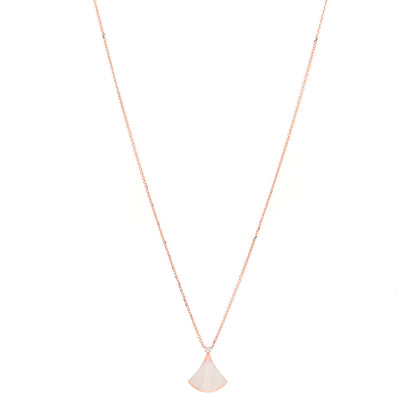 Bulgari 18K Rose Gold Diamond Mother of Pearl Small Divas' Dream Pendant Necklace 1 of 7