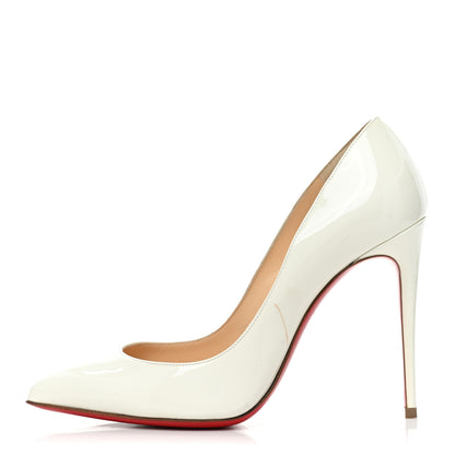 Christian Louboutin Patent Pigalle Follies 100 Pumps 36.5 Snow 1 of 14