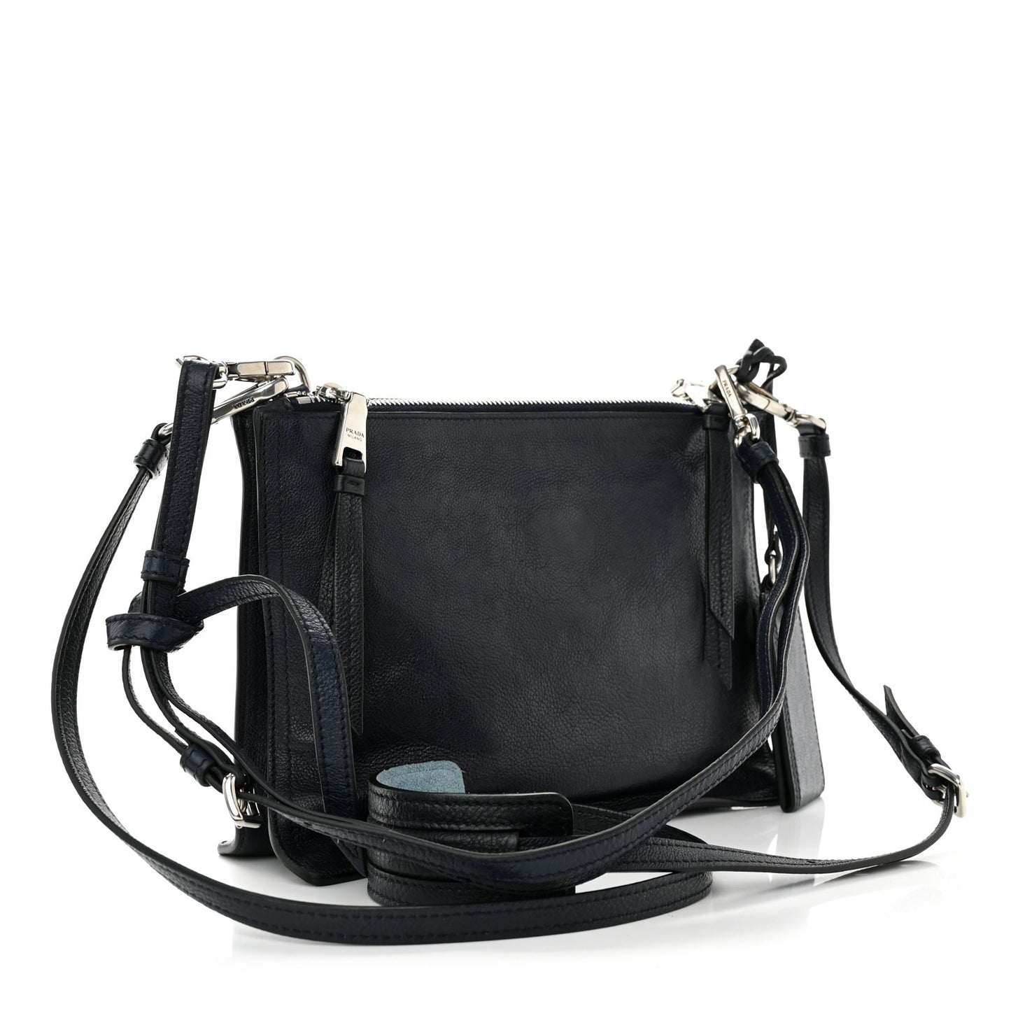 Glace Calf Etiquette Crossbody Black Astrale