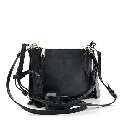 Prada Glace Calf Etiquette Crossbody Black Astrale 3 of 13