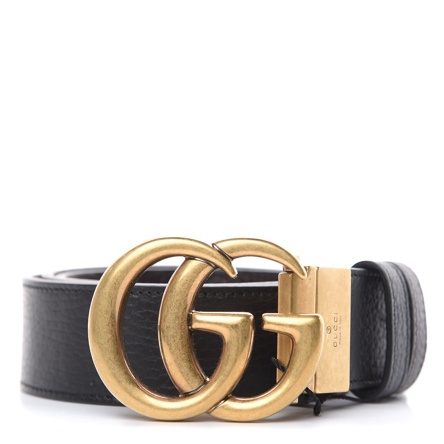 Gucci Calfskin Double G Reversible 37mm Belt 85 34 Black Cocoa 1 of 6