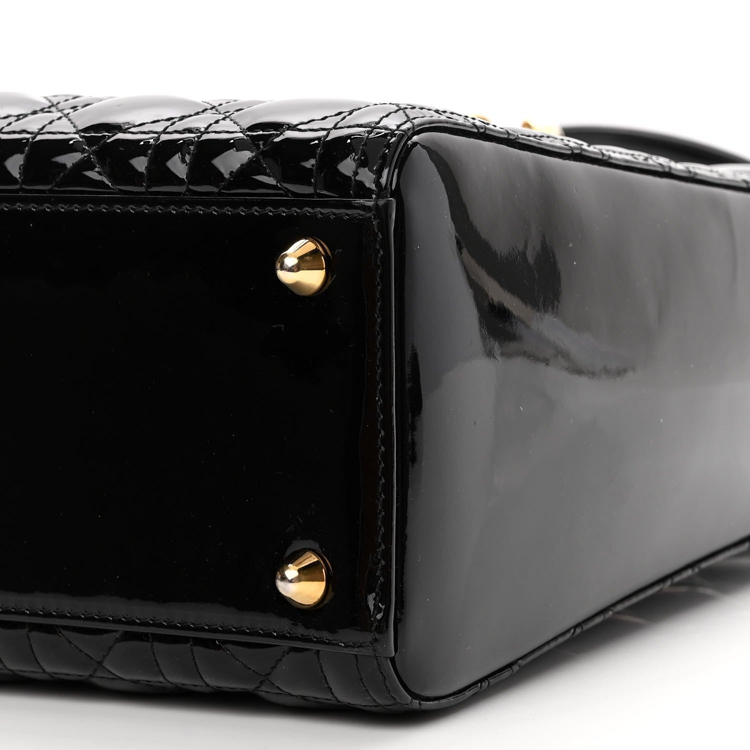 Christian Dior Patent Cannage Large Lady Dior Black 10 of 11