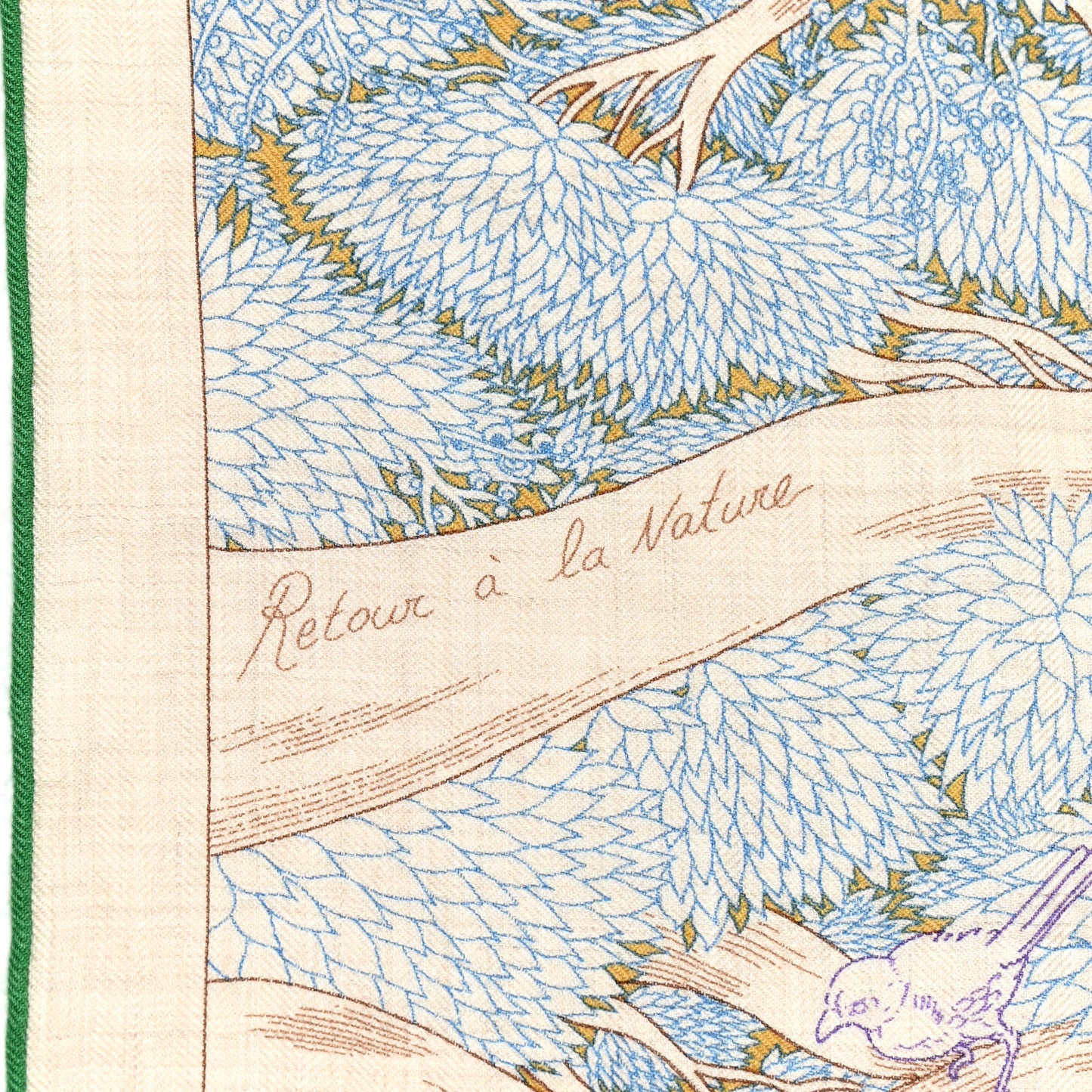 Cashmere Silk Retour a la Nature 140 Bleu Kaki Orange