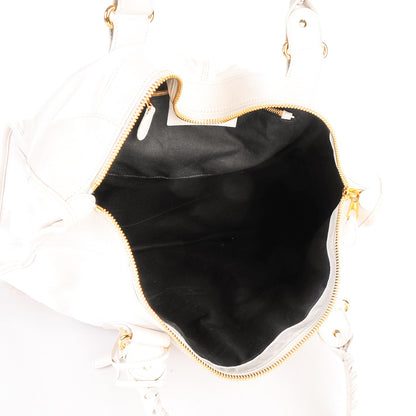 Balenciaga Agneau Giant 21 Gold Hardware Weekender White 6 of 8