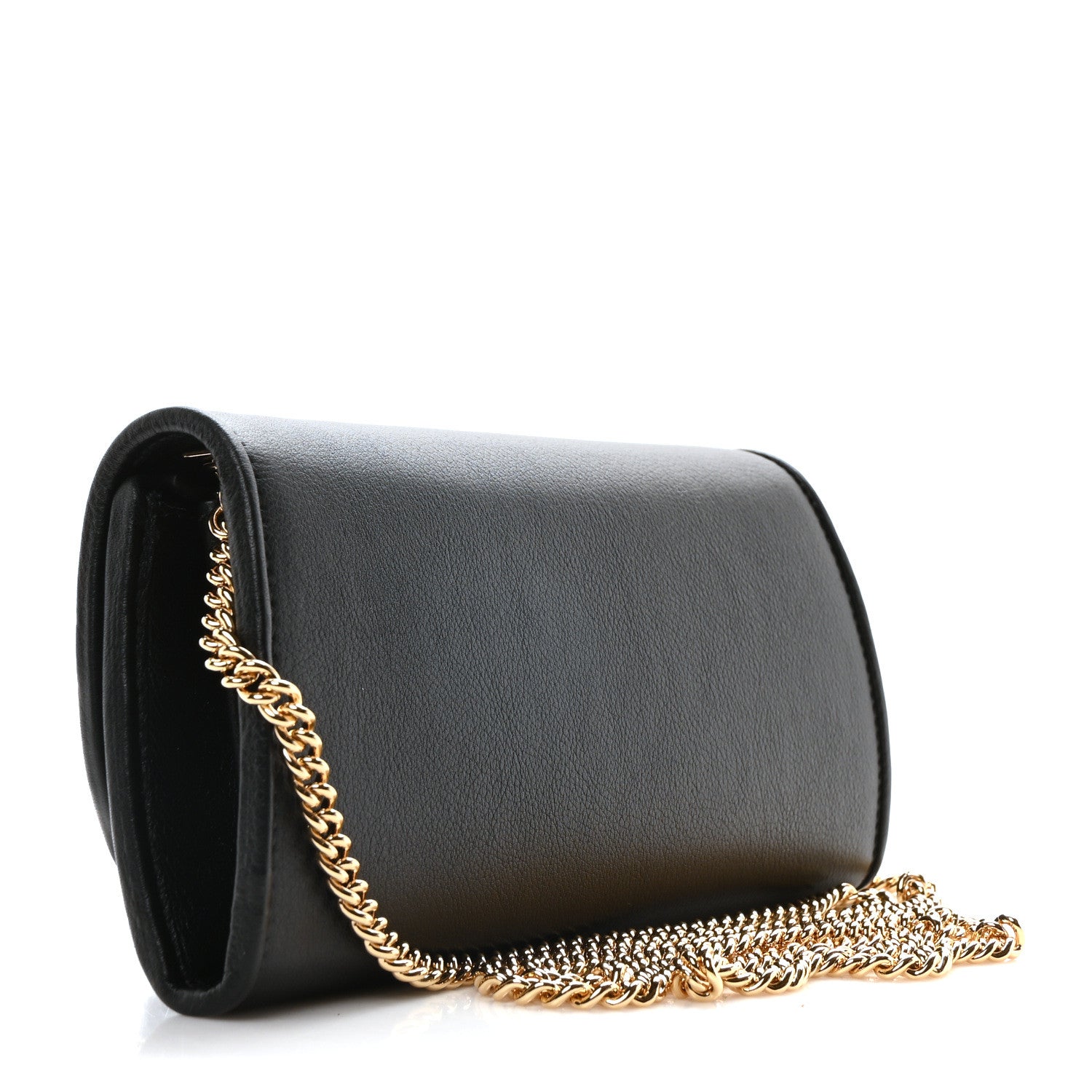 Gucci Roxy Calfskin Blondie Continental Chain Wallet Black 3 of 10