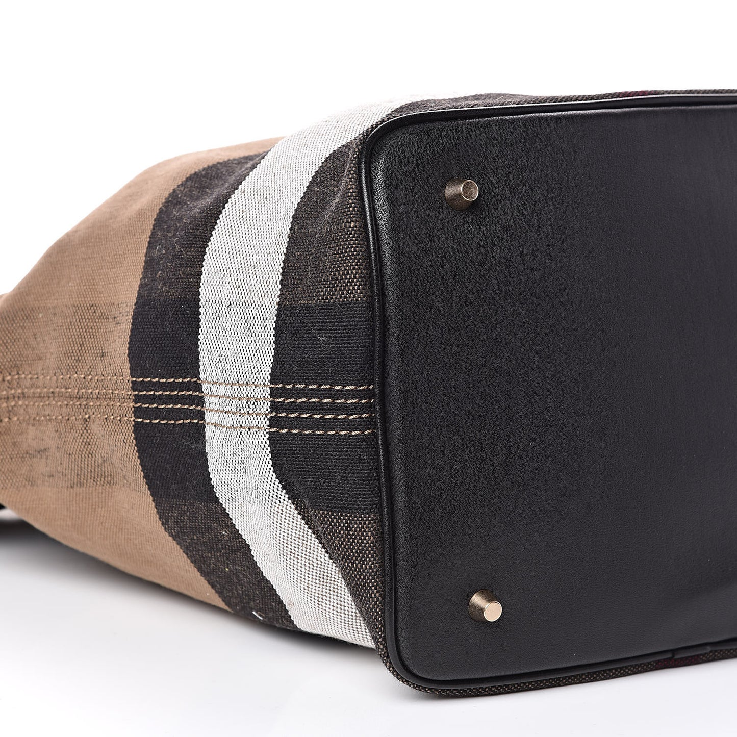 Canvas Mega Check Medium Ashby Tassel Hobo Black