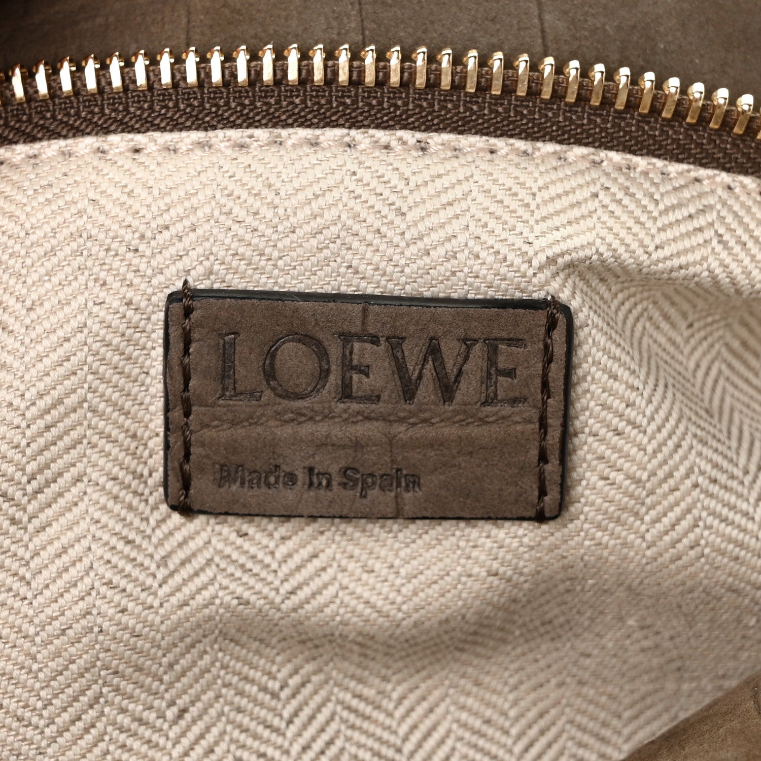 Loewe Nubuck Crocodile Embossed Small Puzzle Bag Olive 6 of 9