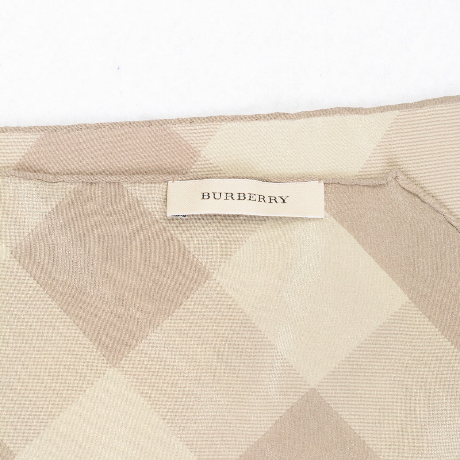 Burberry Silk Giant Check Scarf Pale Trench 4 of 7