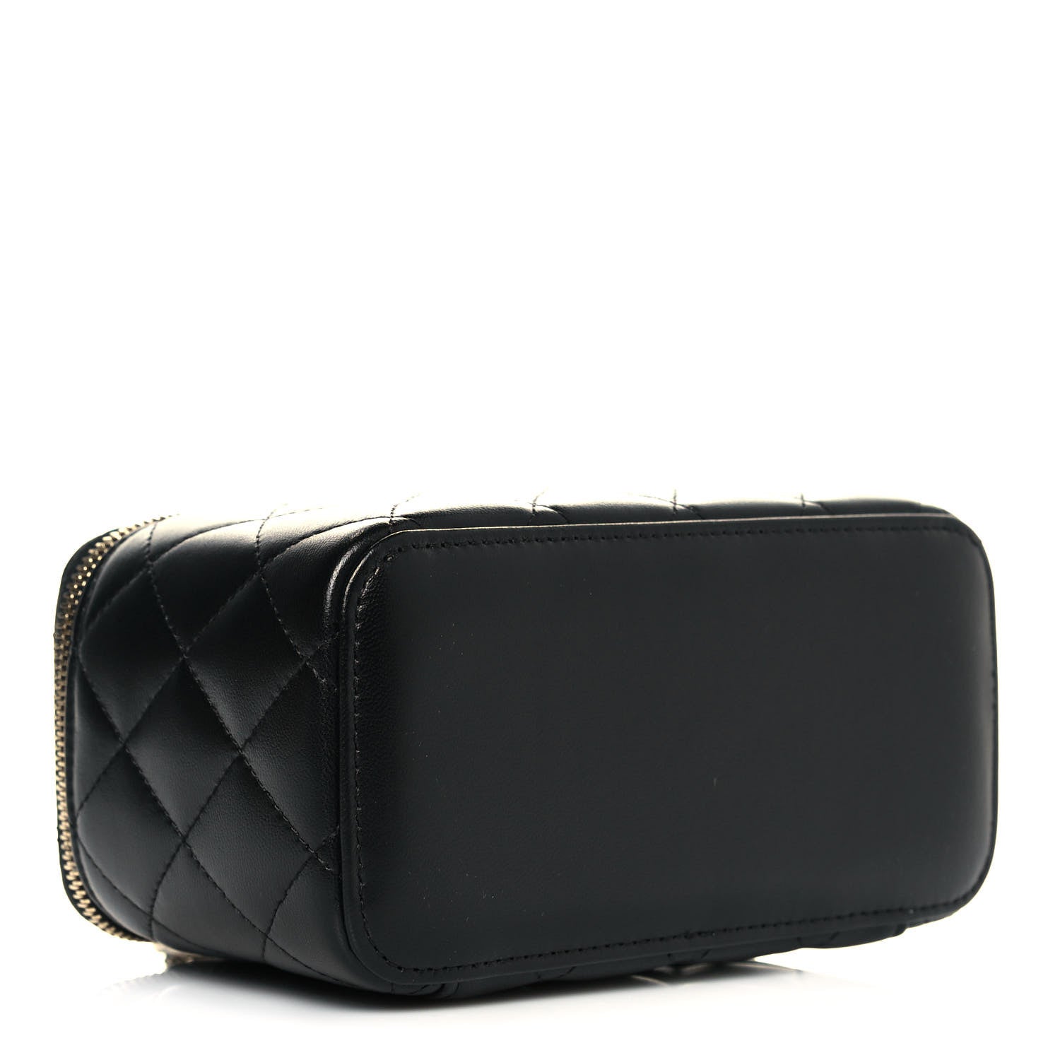Chanel Lambskin Quilted Small Top Handle Vanity Case With Chain Black 4 of 11