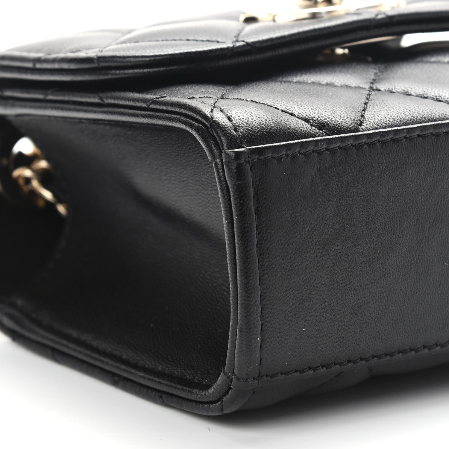 Chanel Lambskin Quilted Mini Trendy CC Chain Wallet Black 9 of 11