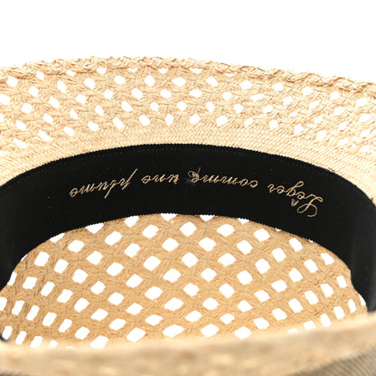 Hermes Straw Panama Elenora Hat 59 Naturel Black 10 of 12