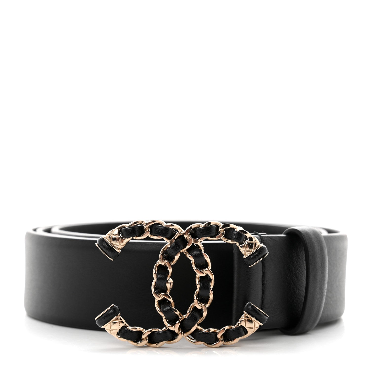 Chanel Calfskin CC Chain Belt 85 34 Black 1 of 6