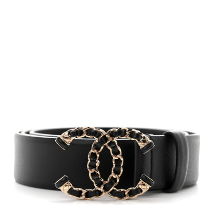 Chanel Calfskin CC Chain Belt 85 34 Black 1 of 6