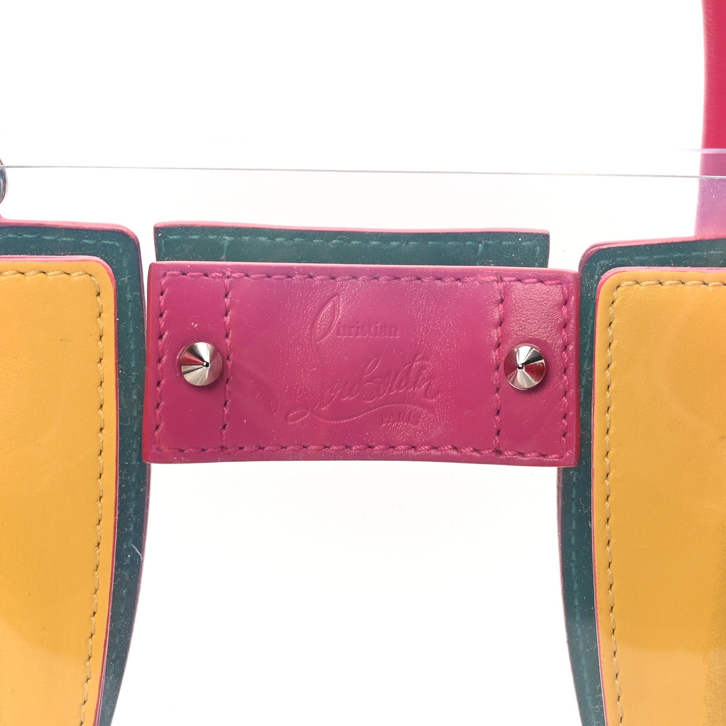 PVC Calfskin Spiked Medium Paloma Multicolor