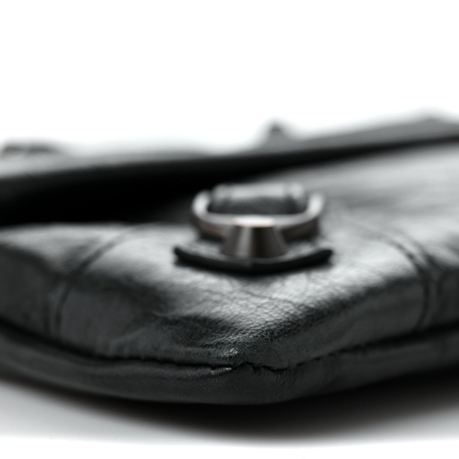 Balenciaga Agneau Classic Hardware Envelope Clutch Black 9 of 10