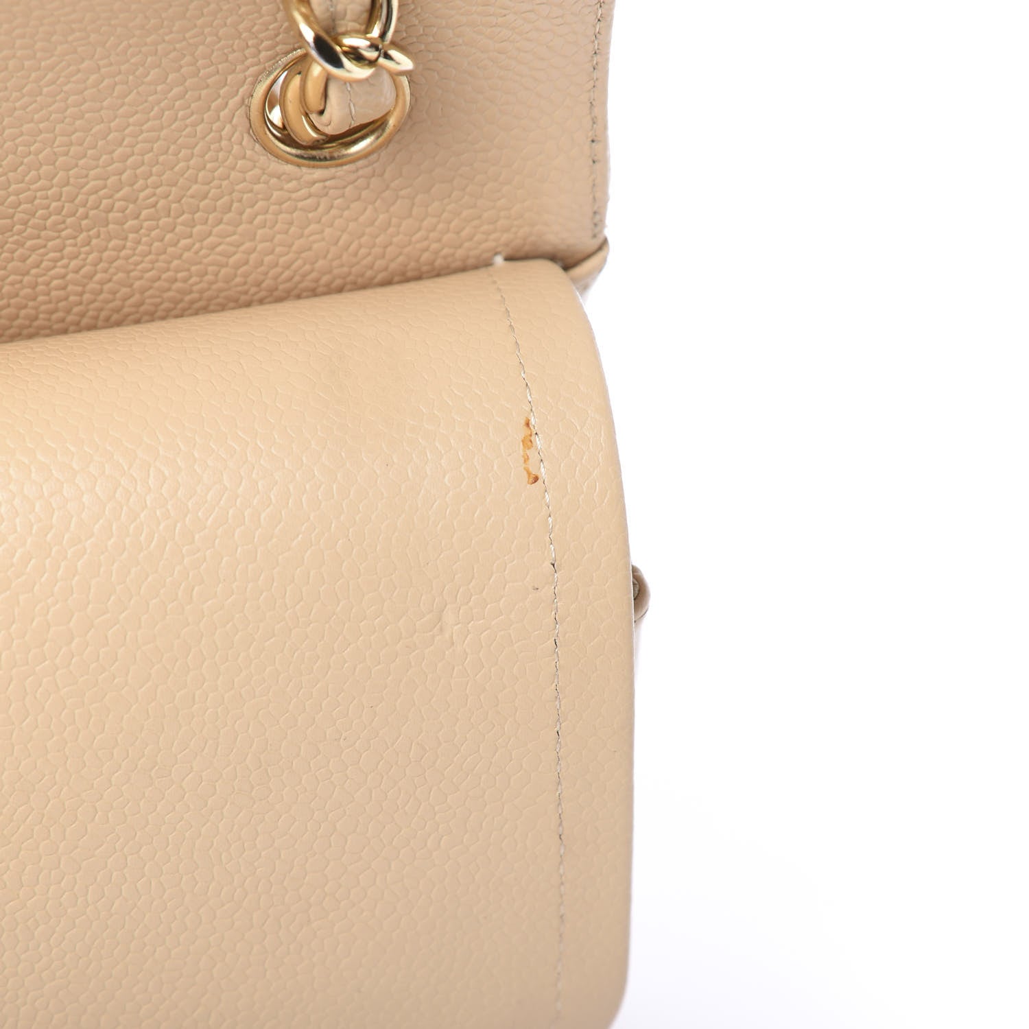 Chanel Caviar Quilted Jumbo Double Flap Light Beige 8 of 12