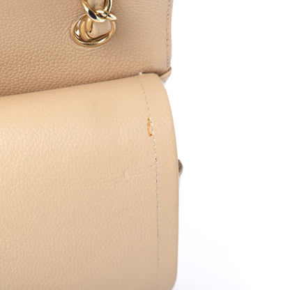 Chanel Caviar Quilted Jumbo Double Flap Light Beige 8 of 12