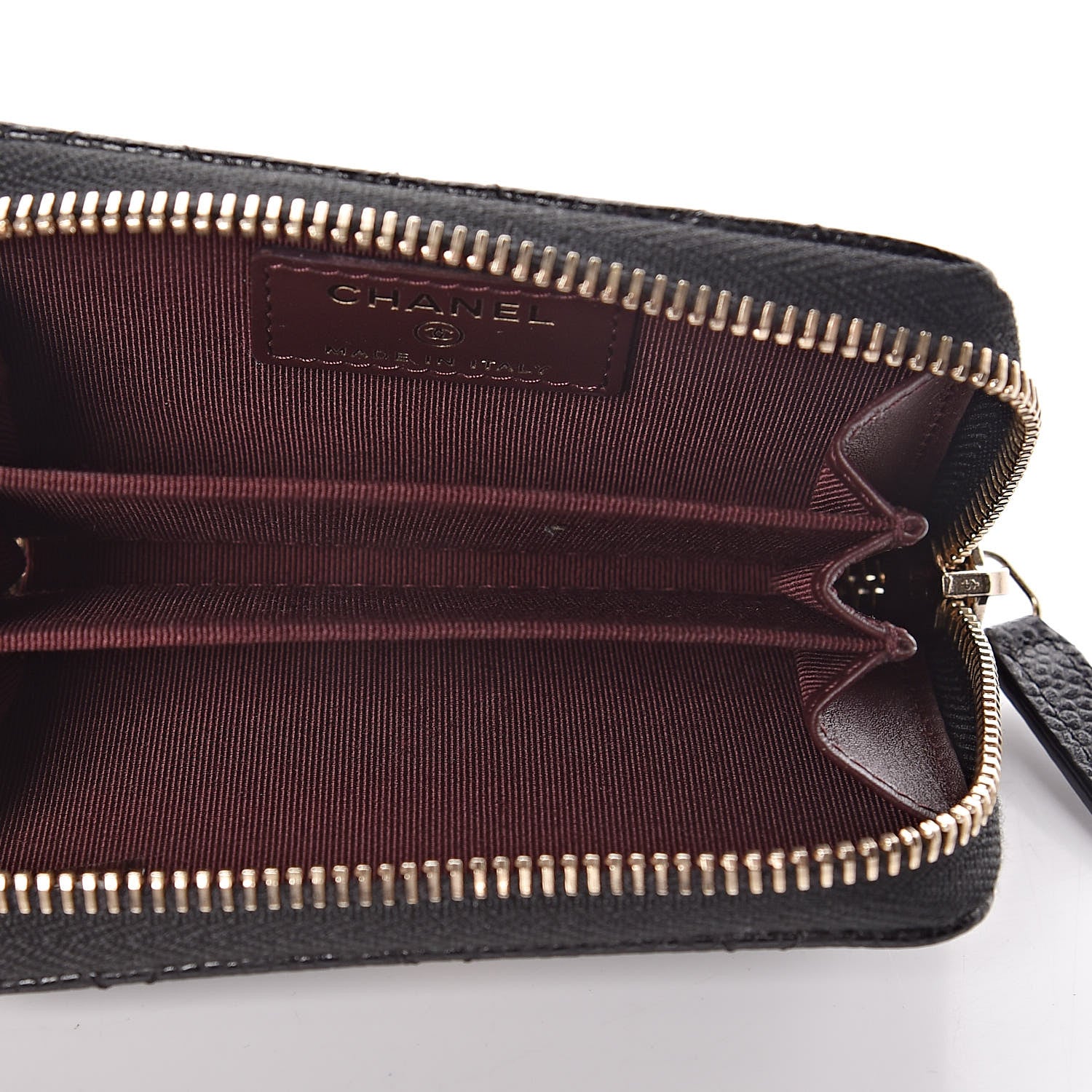 Chanel Caviar Quilted Zip Coin Purse Black 6 of 8