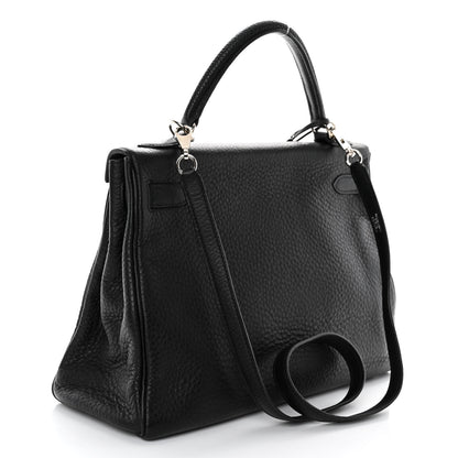 Hermes Fjord Kelly Retourne 32 Black 3 of 14