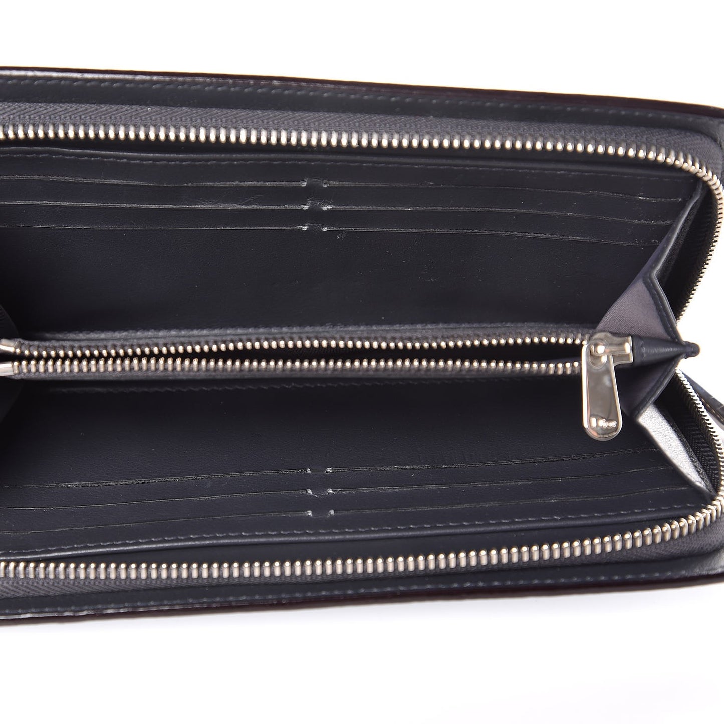 Metallic Bullcalf Diorissimo Voyageur Wallet Silver